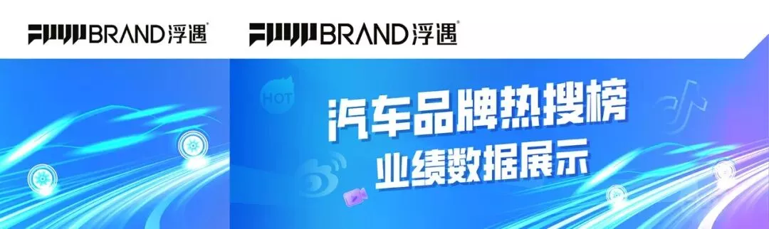 汽车品牌热搜榜业绩数据展示